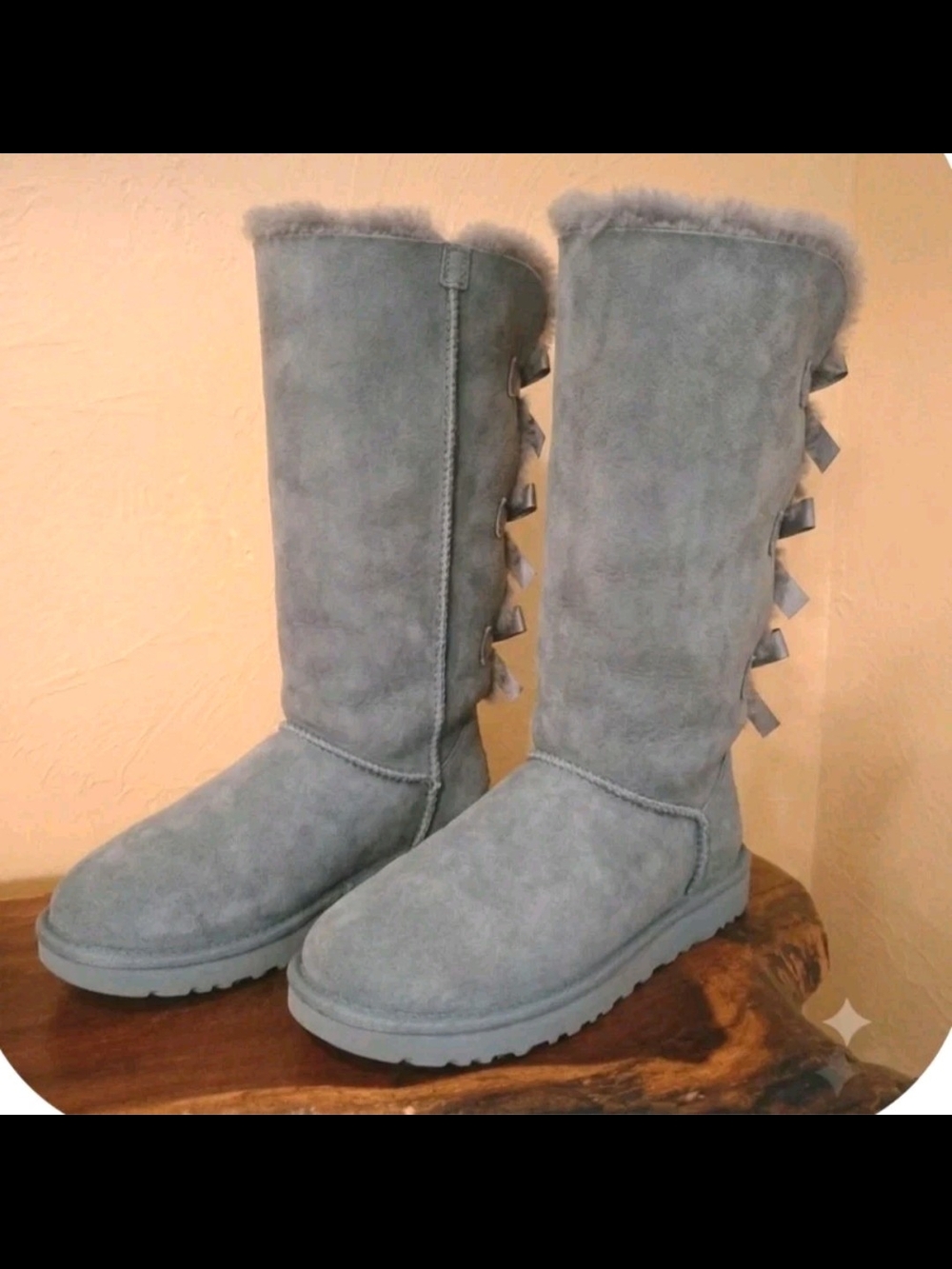 UGG Women's Bailey Bow Tall II Boot Grey Size 10